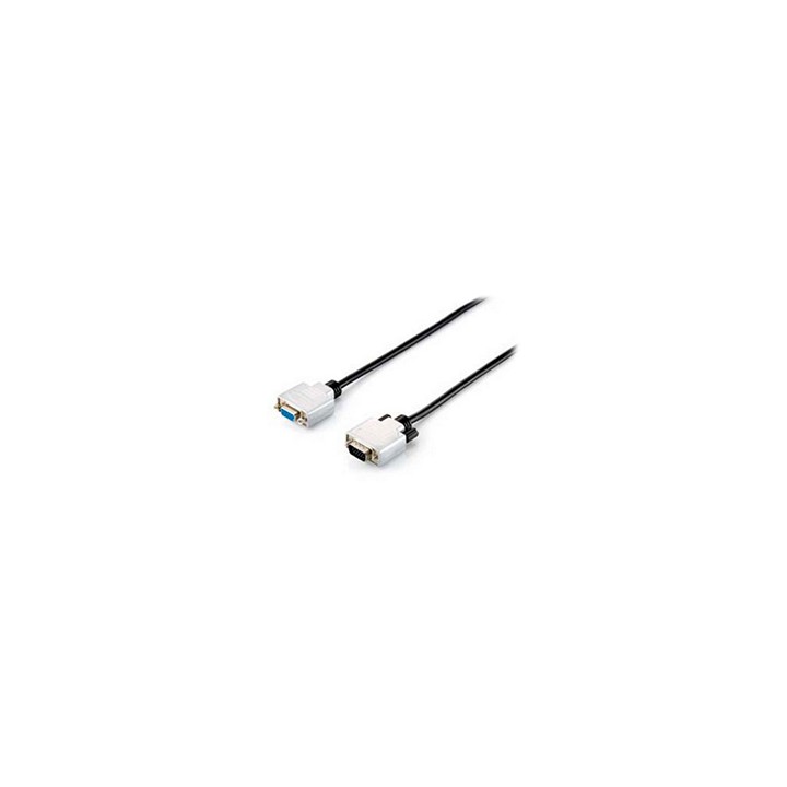 Cable EQUIP VGA/M a VGA/H 10m Plata/Negro (EQ118854)