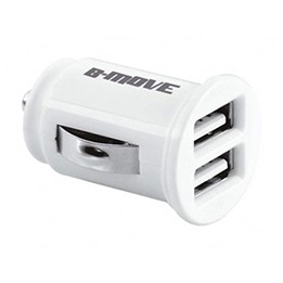 Cargador de Coche B-MOVE 2xUSB-A 2.0 Blanco (BM-USB02)