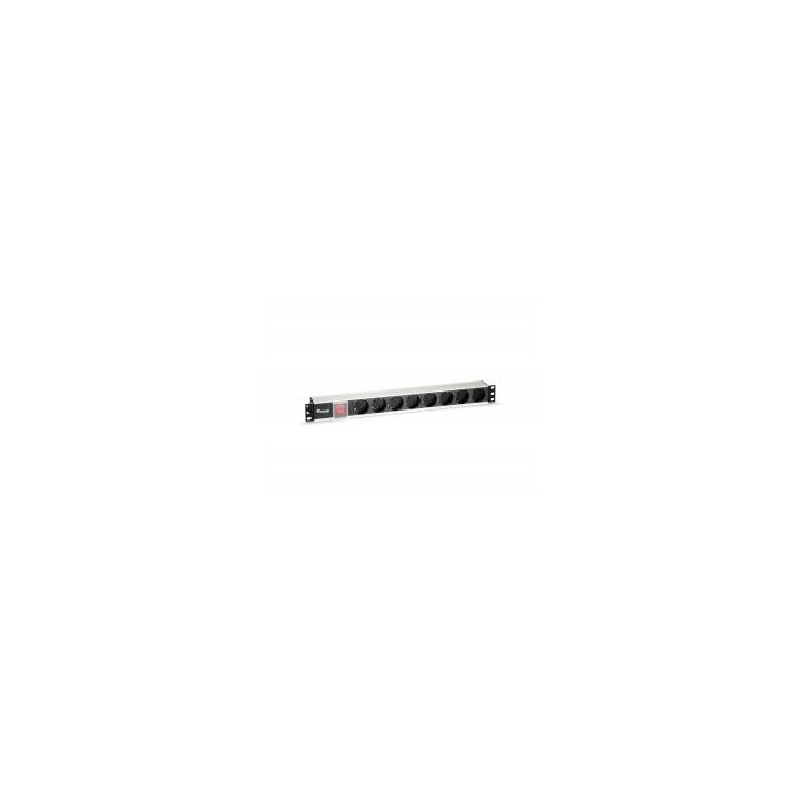 Regleta EQUIP 8xSchuko Interruptor Rack 1U (EQ333293)