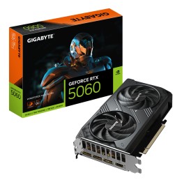 GIGABYTE GeForce RTX 5060 WINDFORCE MAX OC 8G Tarjeta Gráfica – 8 GB GDDR7, 128 bits, PCI-E 5.0, 2512 MHz Frecuencia del