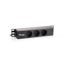 Regleta EQUIP 3 Tomas 1.5m Rack 10" 1U Negra (EQ333299)