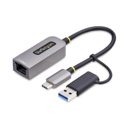 StarTech.com Adaptador de Red Ethernet USB Tipo C a RJ45 - Adaptador de Red USB-C con Conversor USB-A - NBASE-T - USB 3.1 -