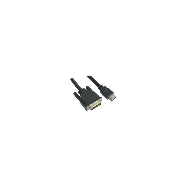 Nanocable DVI 18+1/M a HDMI A/M 1.8m Negro (10.15.0502)