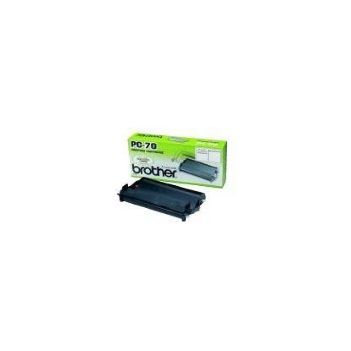 Cartucho y Bobina BROTHER FAX 140 páginas Negro (PC-70)