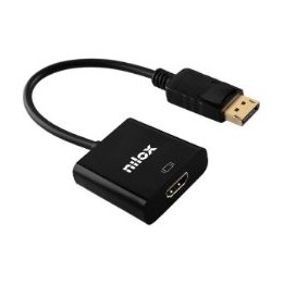 Adaptador NILOX DP/M a VGA/H Negro (NXADAPDPMVGAF)