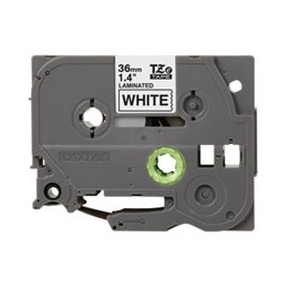 Cinta Rotuladora BROTHER 36mm Negro/Blanco (Tze-261)