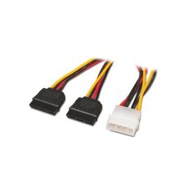 Nanocable 2xSATA a Molex (4-pin) 20cm (10.19.0101-OEM)
