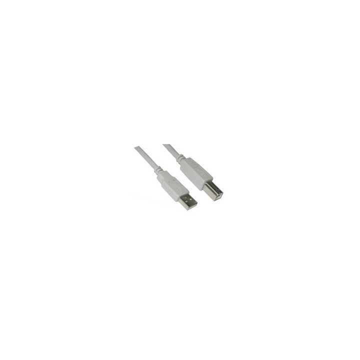 Nanocable USB-A/M a USB-B/M 1m Beige (10.01.0102)