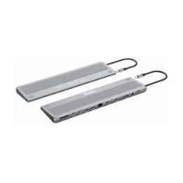 Docking NILOX USB-C Stand 13 en 1 Gris (NXDSUSBC11)