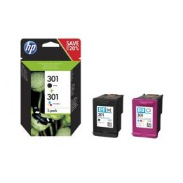 Tinta HP 301 Pack Negro/Tricolor 3ml/3ml (N9J72AE)