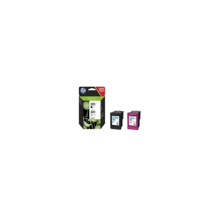 Tinta HP 301 Pack Negro/Tricolor 3ml/3ml (N9J72AE)