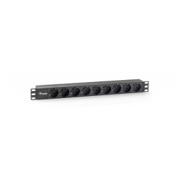 Regleta EQUIP 9 Tomas Rack 19" 1U Negra (EQ333282)