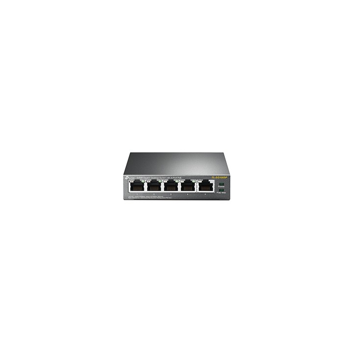 Switch TP-Link 5xRJ45 GbE PoE 56W Negro (TL-SG1005P)