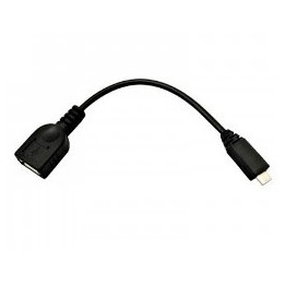 Nanocable mUSB-B/M a USB-A/H 15cm Negro (10.01.3500)