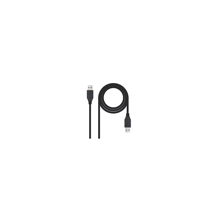 Nanocable USB-A/M a USB-A/M 1m Negro (10.01.1001-BK)