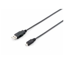 Cable EQUIP USB-A/M a mUSB-B/M 1m Negro (EQ128594)