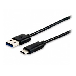 Cable EQUIP USB-A/M a USB-C/M 1m Negro (EQ12834107)