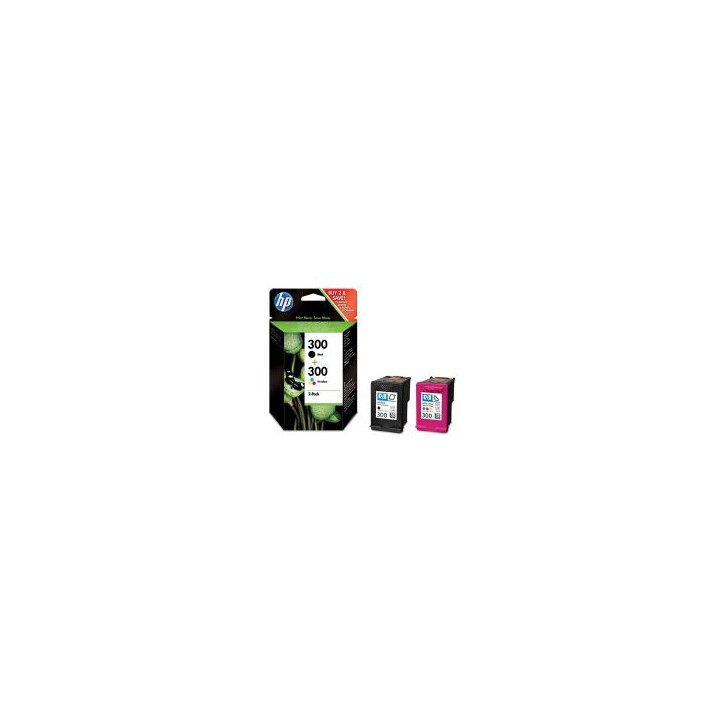Tinta HP 300 Pack Negro/Tricolor 200/165 pág (CN637EE)