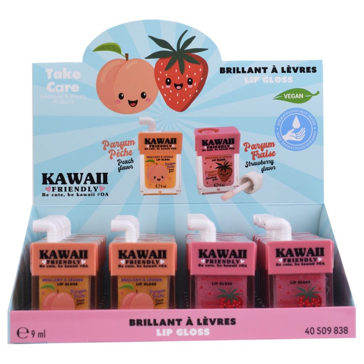 Balsamo labial + brillo Kawaii surtido