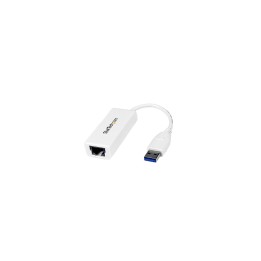 StarTech.com Adaptador Tarjeta de Red Externa NIC USB 3.0 a 1 Puerto Gigabit Ethernet 1Gbps RJ45 USBA Blanco