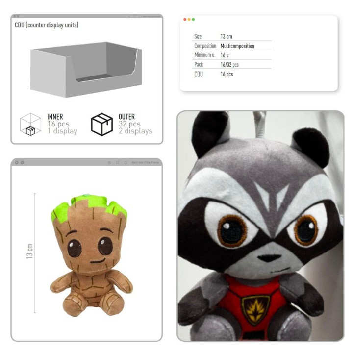 Llavero peluche Marvel surtido