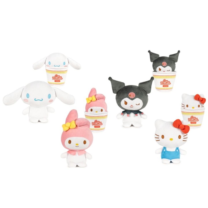 Peluche Cup Noodles Hello Kitty & Friends 16cm surtido