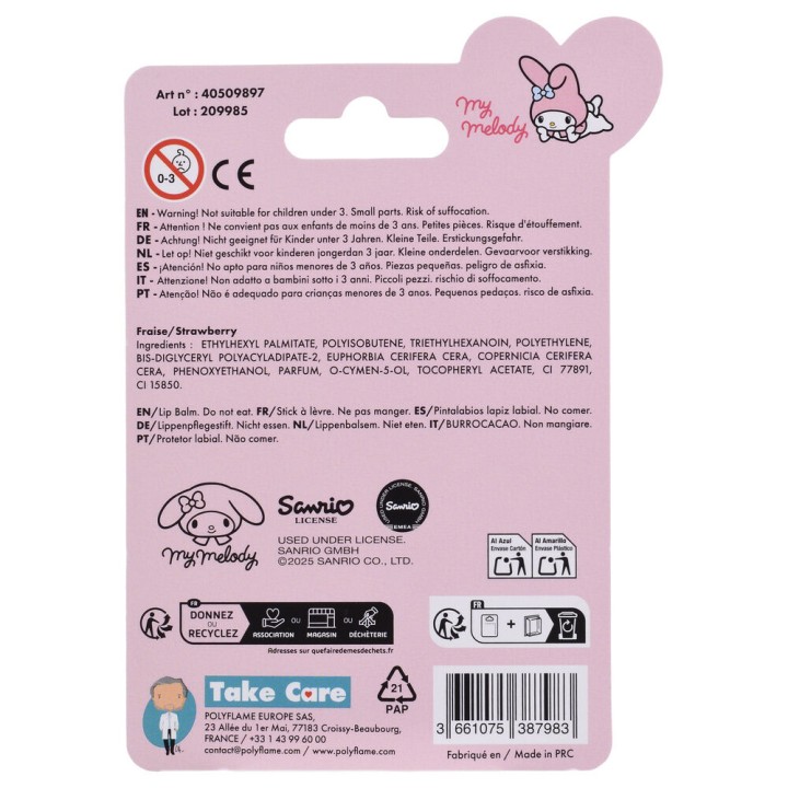 Balsamo labial protector My Melody Hello Kitty