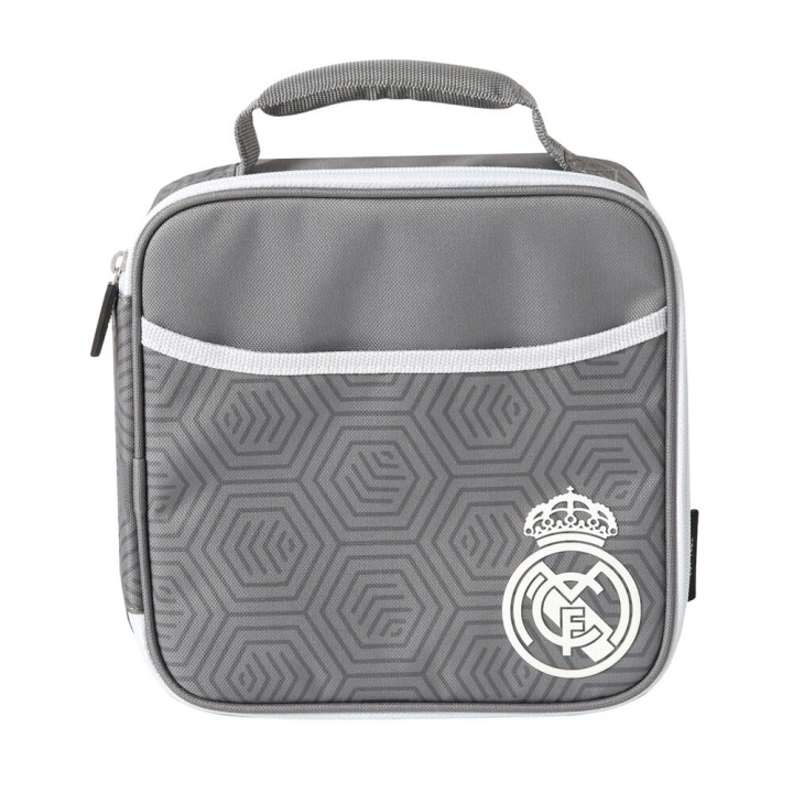 Bolsa porta alimentos termica + tupper + botella Real Madrid