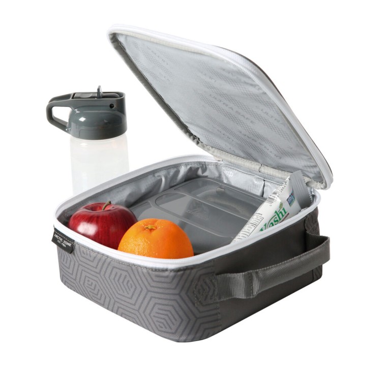 Bolsa porta alimentos termica + tupper + botella Real Madrid