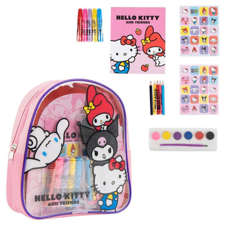 Set papeleria mochila Hello Kitty and Friends