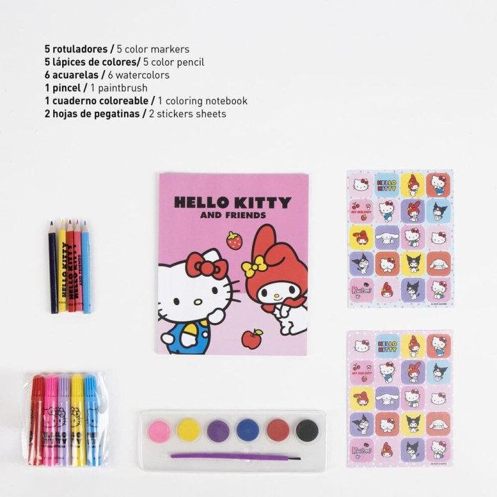 Set papeleria mochila Hello Kitty and Friends