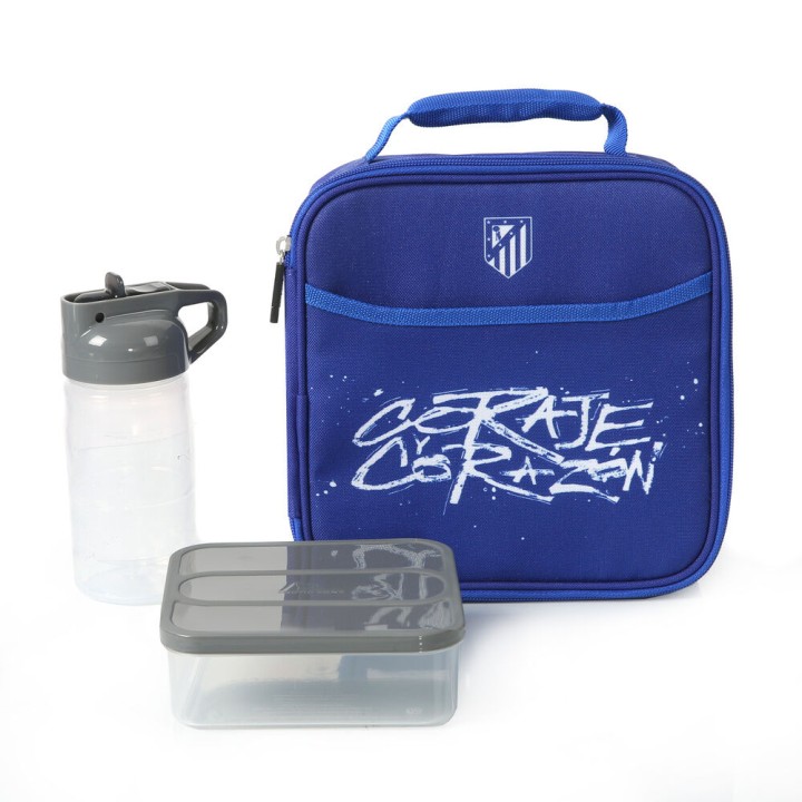 Bolsa porta alimentos termica + botella + tupper Atletico de Madrid