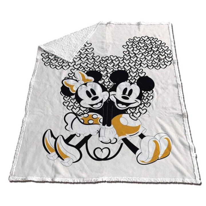 Manta coralina sherpa Mickey & Minnie Disney 130x170cm
