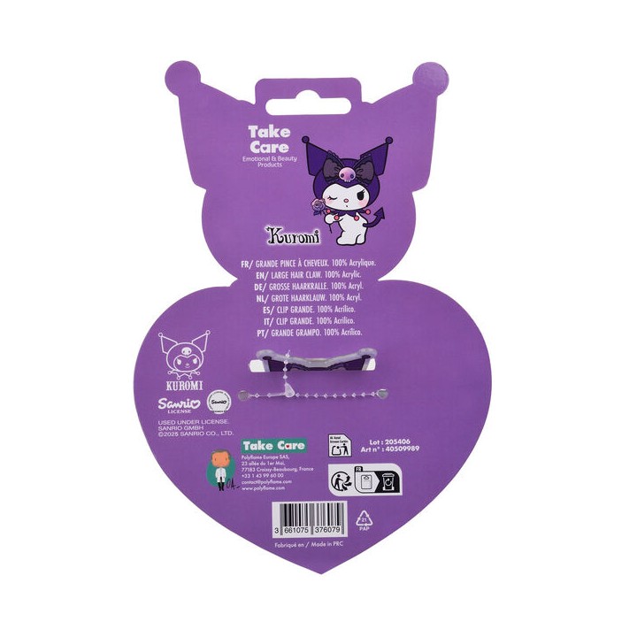 Pinza Pelo Premium Kuromi Hello Kitty