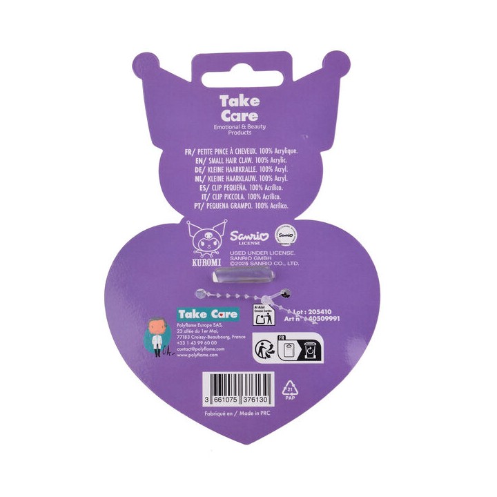 Pinza Pelo Premium Kuromi Hello Kitty