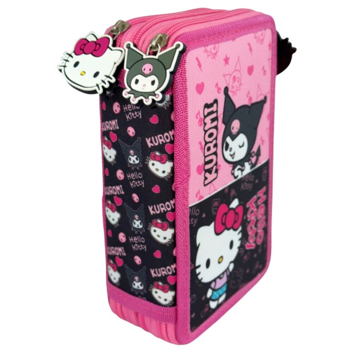 Plumier Kuromi & Hello Kitty triple
