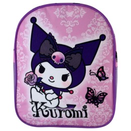 Mochila Purple Kuromi Hello Kitty 26cm