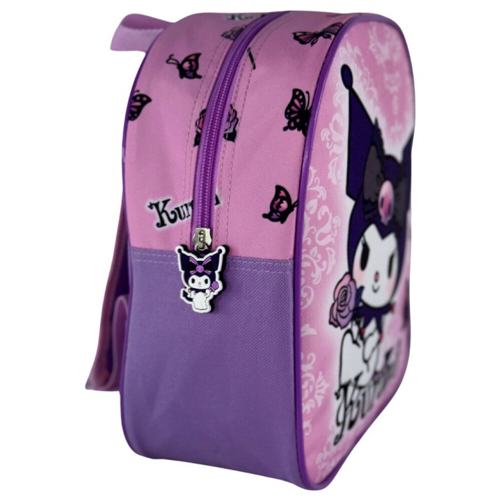 Mochila Purple Kuromi Hello Kitty 26cm