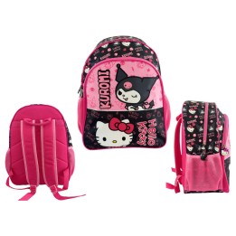 Mochila Kuromi & Hello Kitty 40cm