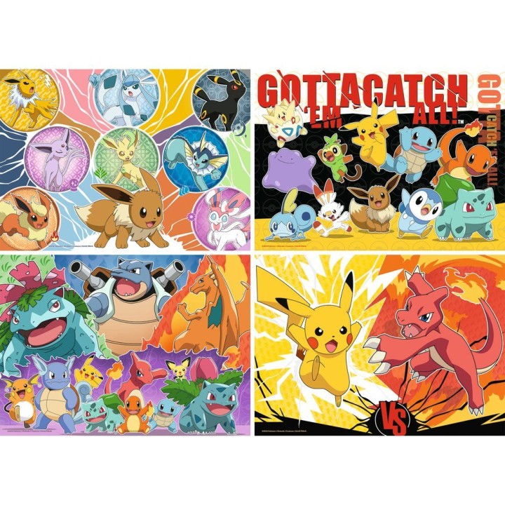 Puzzle Pokemon 4x100pzs