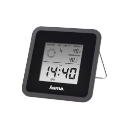 Hama | Termómetro e Higrómetro Digital, con Reloj y Previsión Meteorológica (Control de Temperatura Digital con termómetro e
