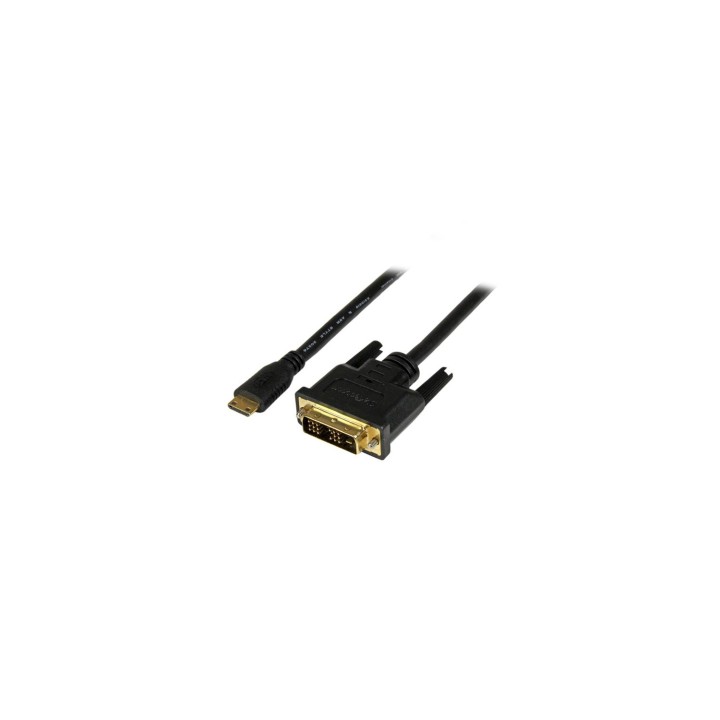 StarTech.com Adaptador Cable Conversor de 2m - Mini HDMI a DVI-D Macho a Macho para Tablet y Cámara - Negro