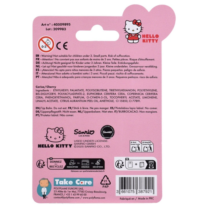 Balsamo labial protector Hello Kitty