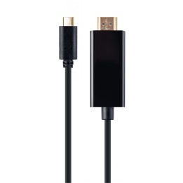 Gembird A-CM-HDMIM-01 adaptador de cable de vÍ­deo 2 m USB Tipo C HDMI Negro