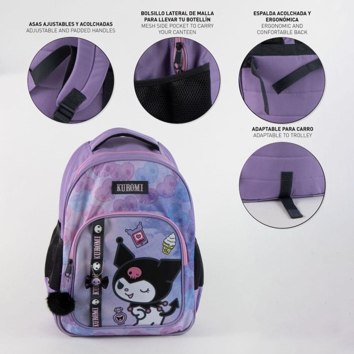 Mochila Kuromi Hello Kitty 42cm adaptable