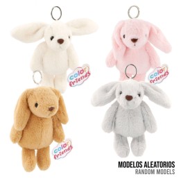 Llavero peluche conejo 12cm surtido