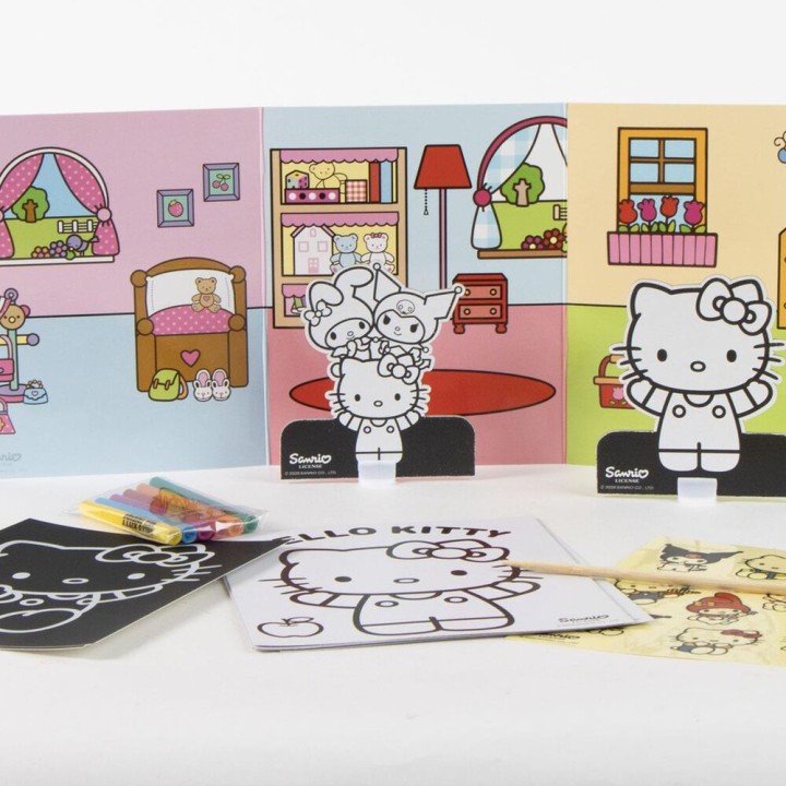Bolso set coloreable Hello Kitty and Friends