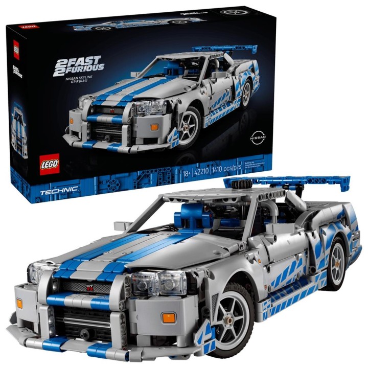 LEGO 42210 2 Fast 2 Furious Nissan Skyline Gt-R (R34) Car