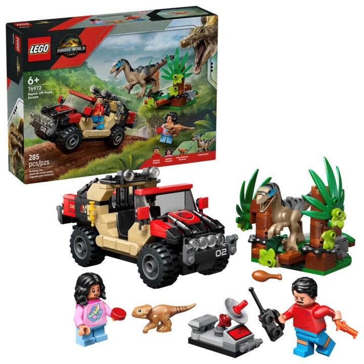 LEGO 76972 Huida en Todoterreno y Raptor al Acecho