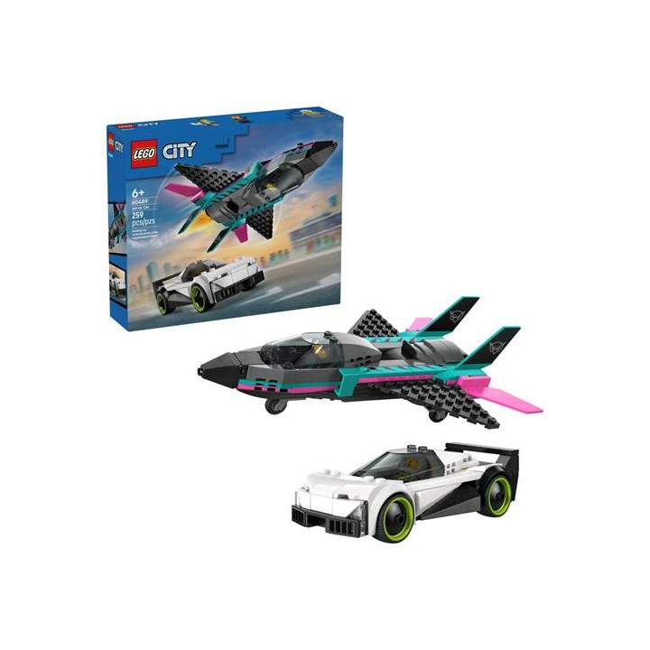 LEGO 60489 Jet versus Coche